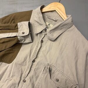 Beretta Men's Long Sleeve Button Up Shirt‎ Khaki Brown Shooting Game Size XXL